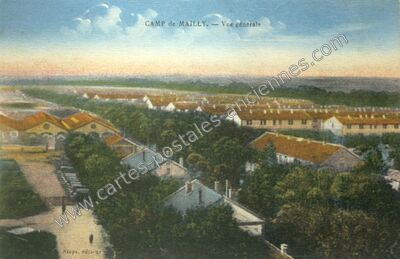 Carte postale ancienne Camp de Mailly — Mailly-le-Camp (Aube)