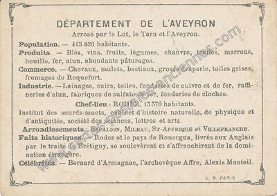 Carte postale ancienne L'Aveyron — Non Localisée (Aveyron)