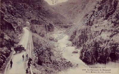 Carte postale ancienne Vallee du Lot — Non Localisée (Aveyron)
