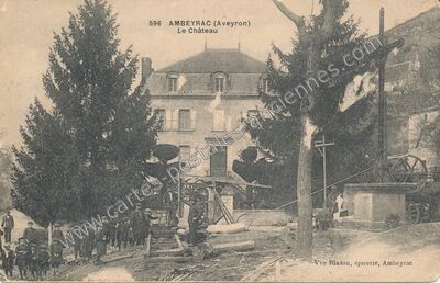 Carte postale ancienne Le Château — Ambeyrac (Aveyron)