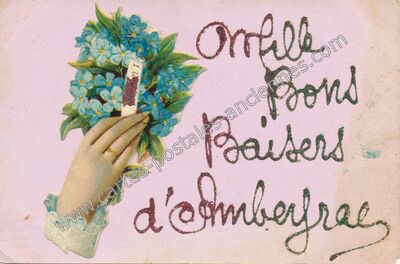 Carte postale ancienne Bons Baisers — Ambeyrac (Aveyron)