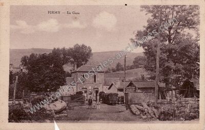 Carte postale ancienne La Gare — Firmi (Aveyron)