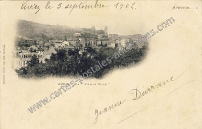Carte postale ancienne La " VIEILLE VILLE — Aubin (Aveyron)