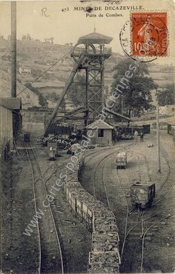 Carte postale ancienne Combes — Aubin (Aveyron)