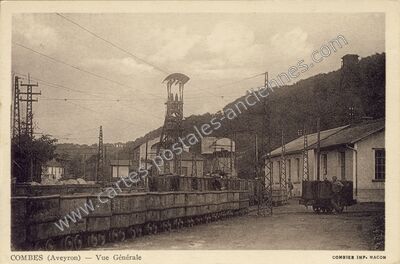 Carte postale ancienne Combes — Aubin (Aveyron)