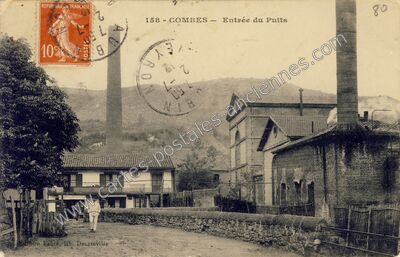 Carte postale ancienne Combes — Aubin (Aveyron)