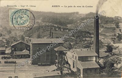 Carte postale ancienne Combes — Aubin (Aveyron)