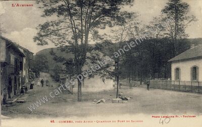 Carte postale ancienne Combes — Aubin (Aveyron)