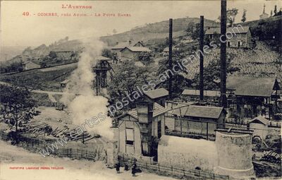 Carte postale ancienne Combes — Aubin (Aveyron)