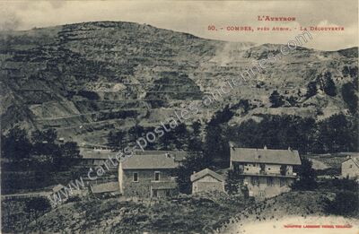 Carte postale ancienne Combes — Aubin (Aveyron)