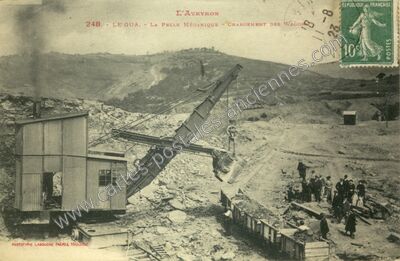 Carte postale ancienne Le Gua — Aubin (Aveyron)