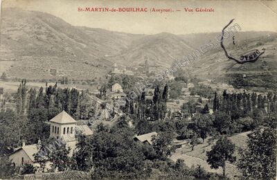 Carte postale ancienne St Martin de Bouillac — Bouillac (Aveyron)