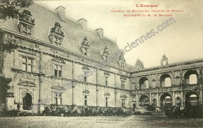 Carte postale ancienne Château de Burnazel — Bournazel (Aveyron)