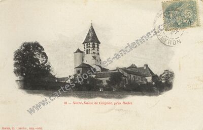 Carte postale ancienne N D'de Ceignac — Calmont (Aveyron)