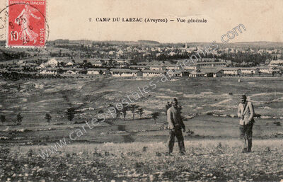 Carte postale ancienne Camp du Larzac — La Cavalerie (Aveyron)