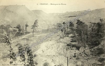 Carte postale ancienne Montagne des Etuves — Cransac (Aveyron)