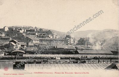 Carte postale ancienne Plateau des Estacades - Quartier d'Auffet — Cransac (Aveyron)