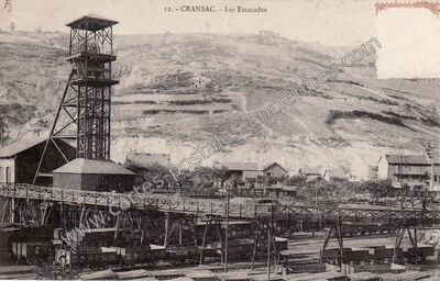 Carte postale ancienne Les Estacades — Cransac (Aveyron)