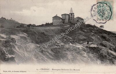 Carte postale ancienne Montagnes Brûlantes (Le Montet) — Cransac (Aveyron)