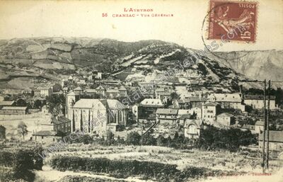Carte postale ancienne L'AYEYRON - VUE GÉNÉRALE — Cransac (Aveyron)