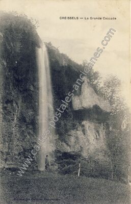 Carte postale ancienne La Grande Cascade — Creissels (Aveyron)