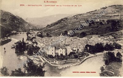 Carte postale ancienne Entraygues — Entraygues-sur-Truyère (Aveyron)