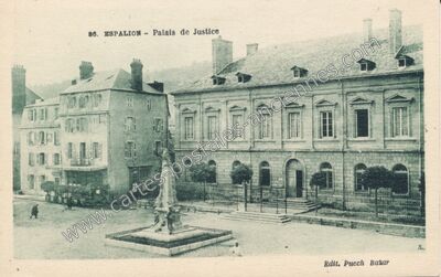 Carte postale ancienne Palais de Justice — Espalion (Aveyron)