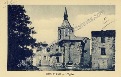 Carte postale ancienne L'Eglise — Firmi (Aveyron)