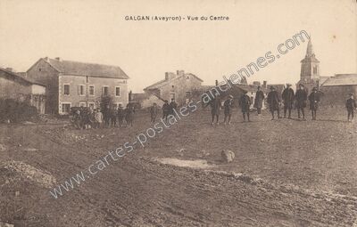 Carte postale ancienne Vue du Centre — Galgan (Aveyron)