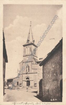 Carte postale ancienne L'Eglise — Galgan (Aveyron)