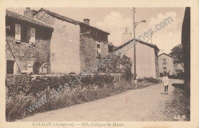 Carte postale ancienne Galgan le Haut — Galgan (Aveyron)