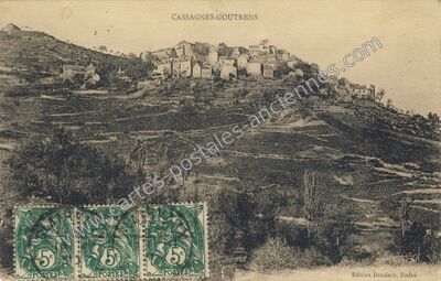 Carte postale ancienne Cassagnes Goutrens — Goutrens (Aveyron)