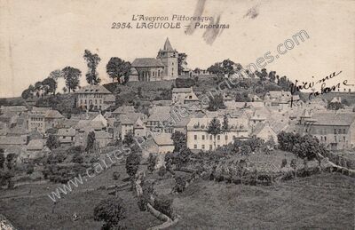 Carte postale ancienne L'Aveyron Pittoresque - Panorama — Laguiole (Aveyron)