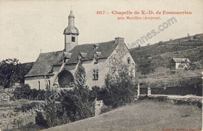 Carte postale ancienne Fontcourrieu — Marcillac-Vallon (Aveyron)