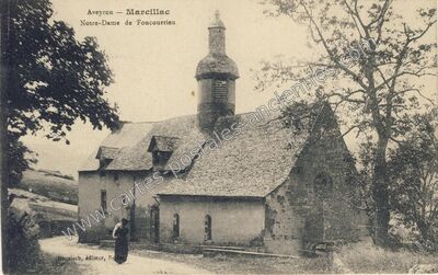 Carte postale ancienne Fontcourrieu — Marcillac-Vallon (Aveyron)