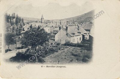 Carte postale ancienne Marcillac — Marcillac-Vallon (Aveyron)