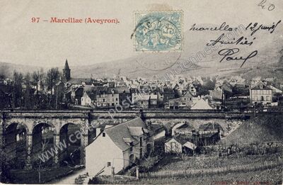 Carte postale ancienne Marcillac — Marcillac-Vallon (Aveyron)