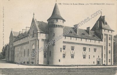 Carte postale ancienne Chateau de Loc Dieu — Martiel (Aveyron)