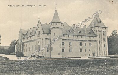 Carte postale ancienne Chateau de Loc Dieu — Martiel (Aveyron)