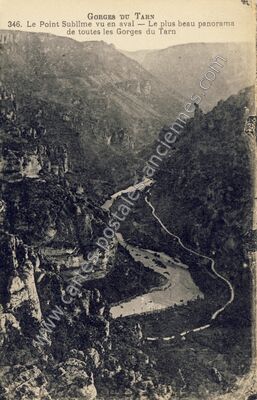 Carte postale ancienne Gorges du Tarn — Mostuéjouls (Aveyron)