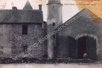 Carte postale ancienne Le Château (côté nord) — Privezac (Aveyron)