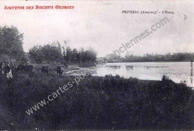 Carte postale ancienne L'Étang — Privezac (Aveyron)