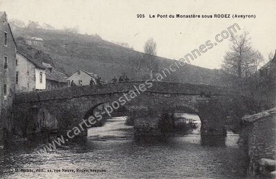 Carte postale ancienne Monastere sous Rodez — Rodez (Aveyron)