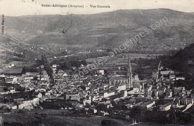 Carte postale ancienne Vue Générale — Saint-Affrique (Aveyron)
