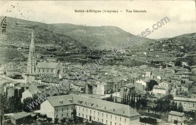 Carte postale ancienne Vue Générale — Saint-Affrique (Aveyron)