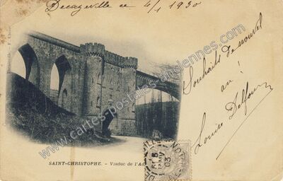 Carte postale ancienne St Christophe — Saint-Christophe-Vallon (Aveyron)
