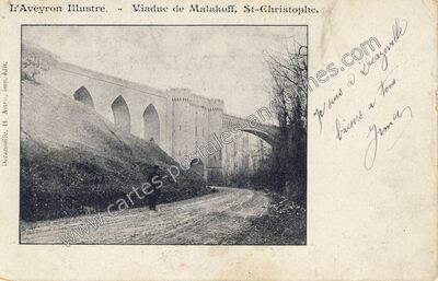Carte postale ancienne St Christophe — Saint-Christophe-Vallon (Aveyron)