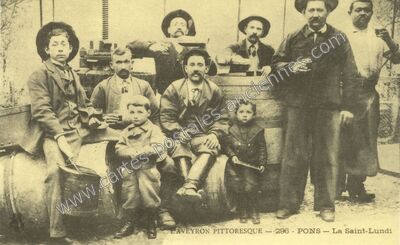 Carte postale ancienne Pons — Saint-Hippolyte (Aveyron)