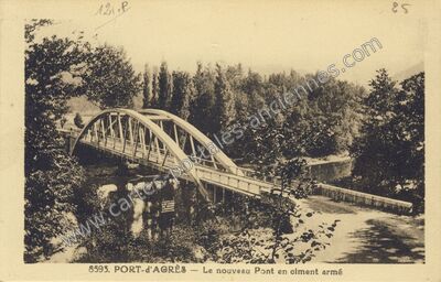Carte postale ancienne Port d'Agres — Saint-Parthem (Aveyron)