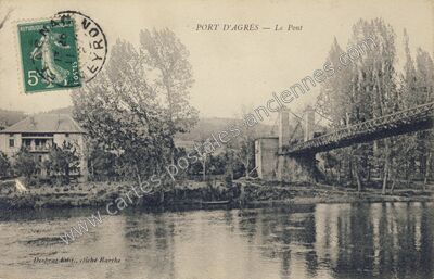 Carte postale ancienne Port d'Agres — Saint-Parthem (Aveyron)